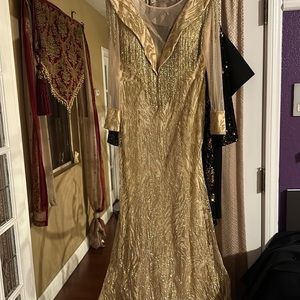 IVY PARK Gold Maxi Dress